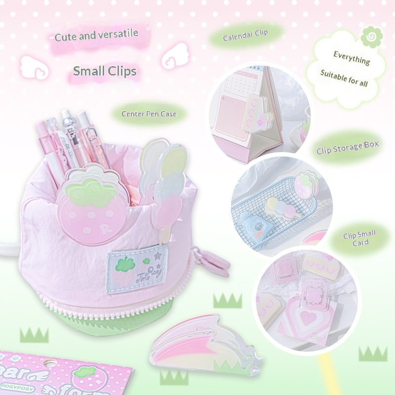 RosyPosy Clear Acrylic Clip Cu - огляд і ціна Binder Clip Assorted