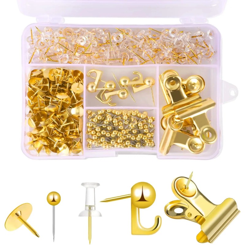 310pcs Push Pins Set Binder Pa - огляд і ціна Binder Clip Assorted